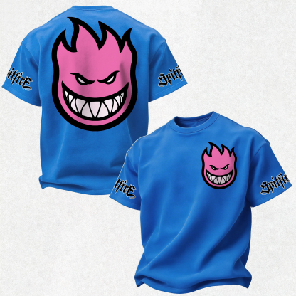 Spitfire Wheels Bighead Printed Oversized Unisex T-shirt Image - 10