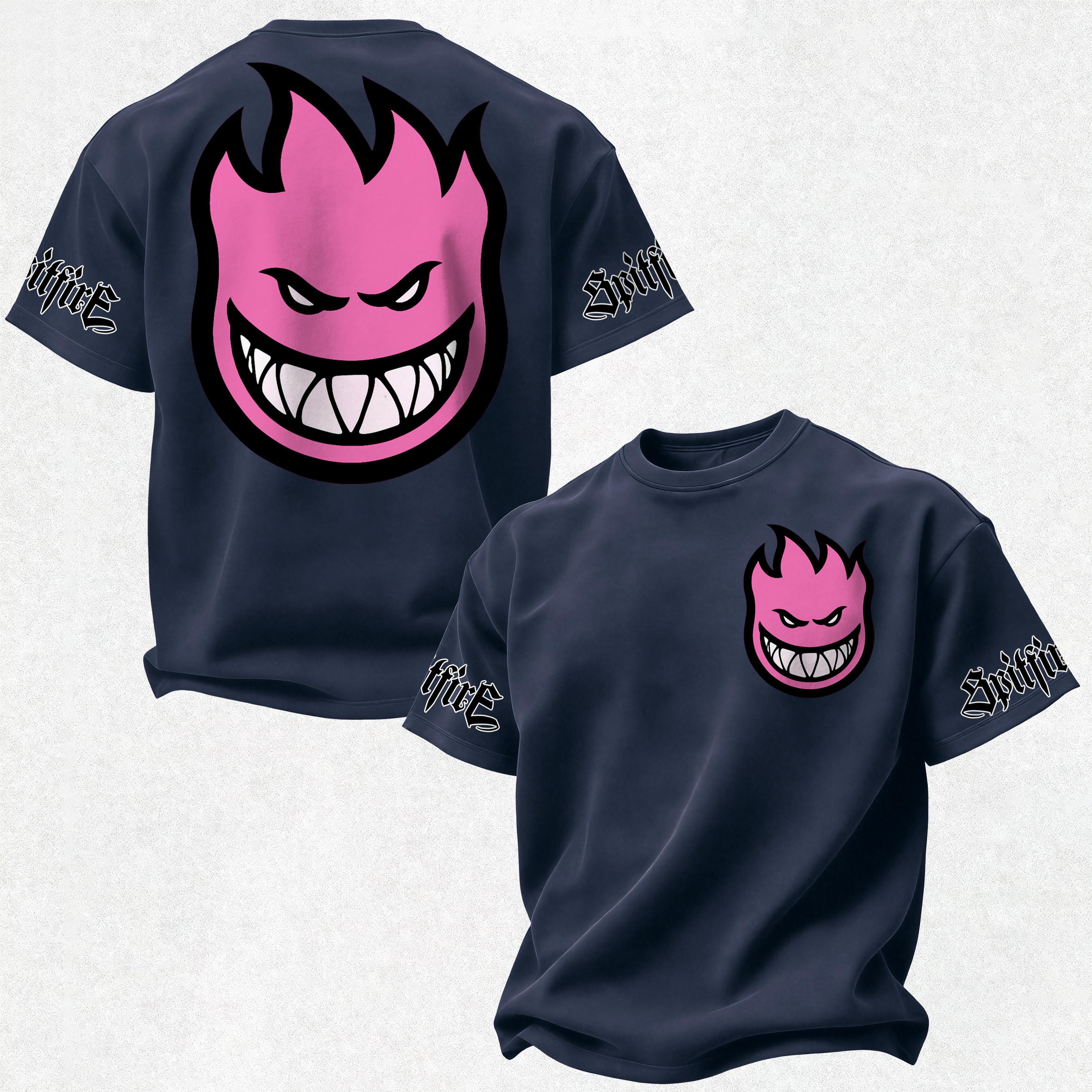 Spitfire Wheels Bighead Printed Oversized Unisex T-shirt Image - 13