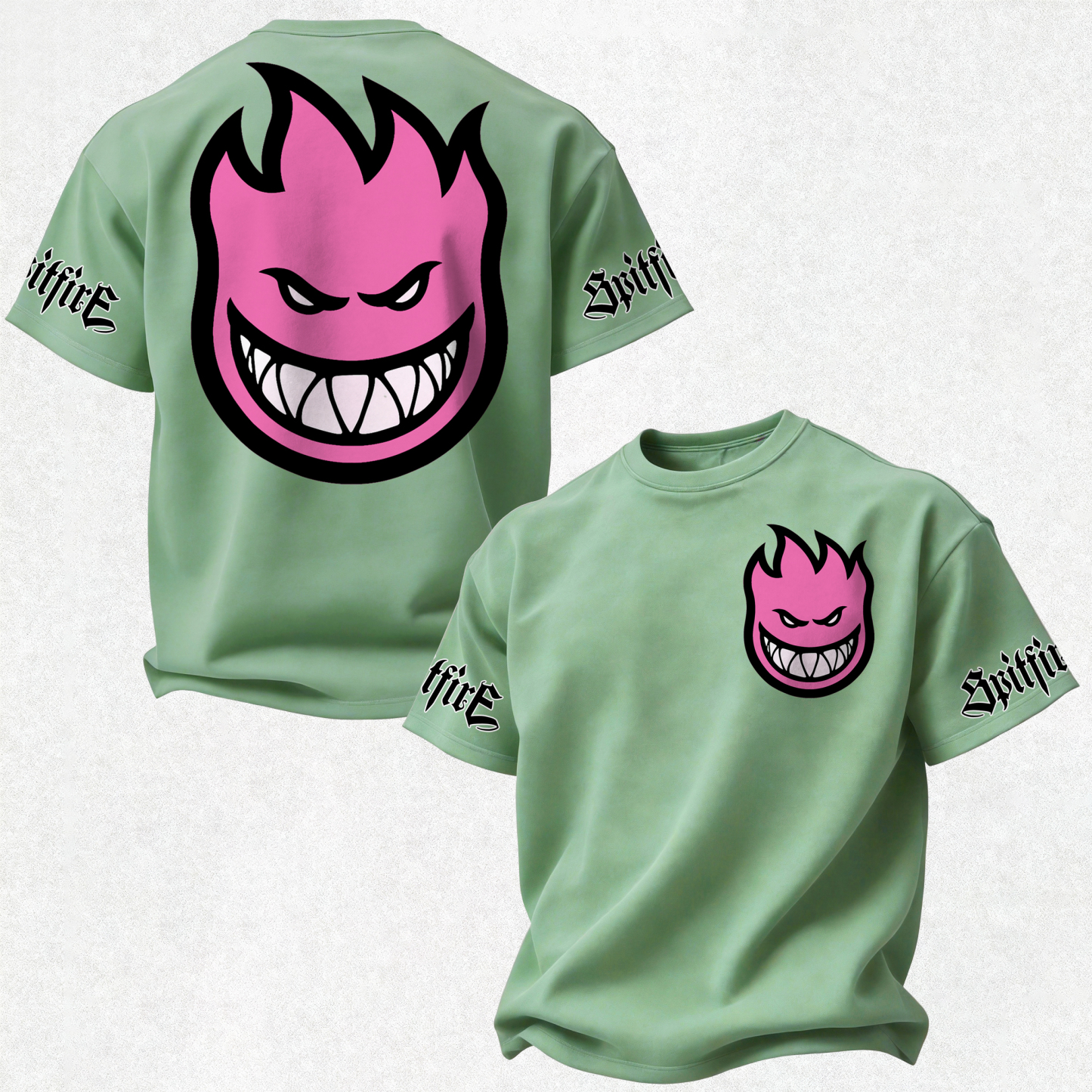 Spitfire Wheels Bighead Printed Oversized Unisex T-shirt Image - 25
