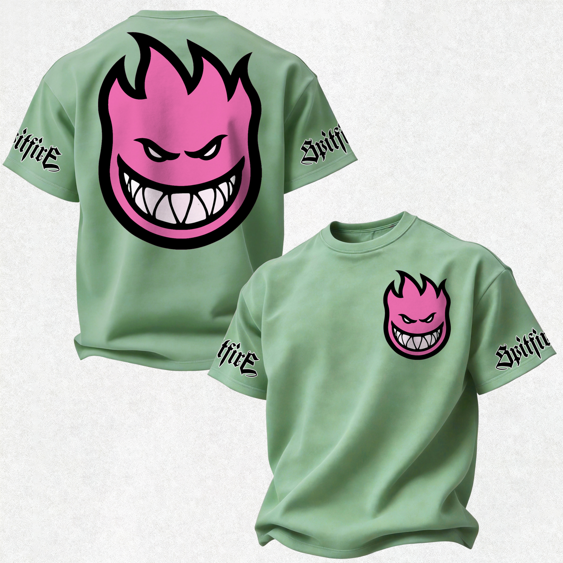 Spitfire Wheels Bighead Printed Oversized Unisex T-shirt Image - 25