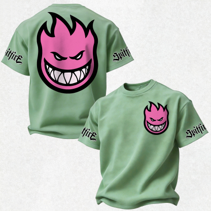 Spitfire Wheels Bighead Printed Oversized Unisex T-shirt Image - 25