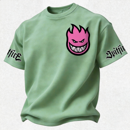 Spitfire Wheels Bighead Printed Oversized Unisex T-shirt Image - 26