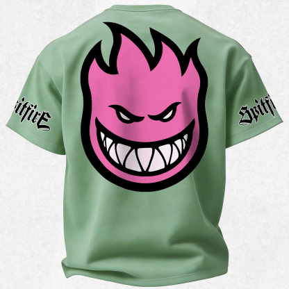 Spitfire Wheels Bighead Printed Oversized Unisex T-shirt Image - 27