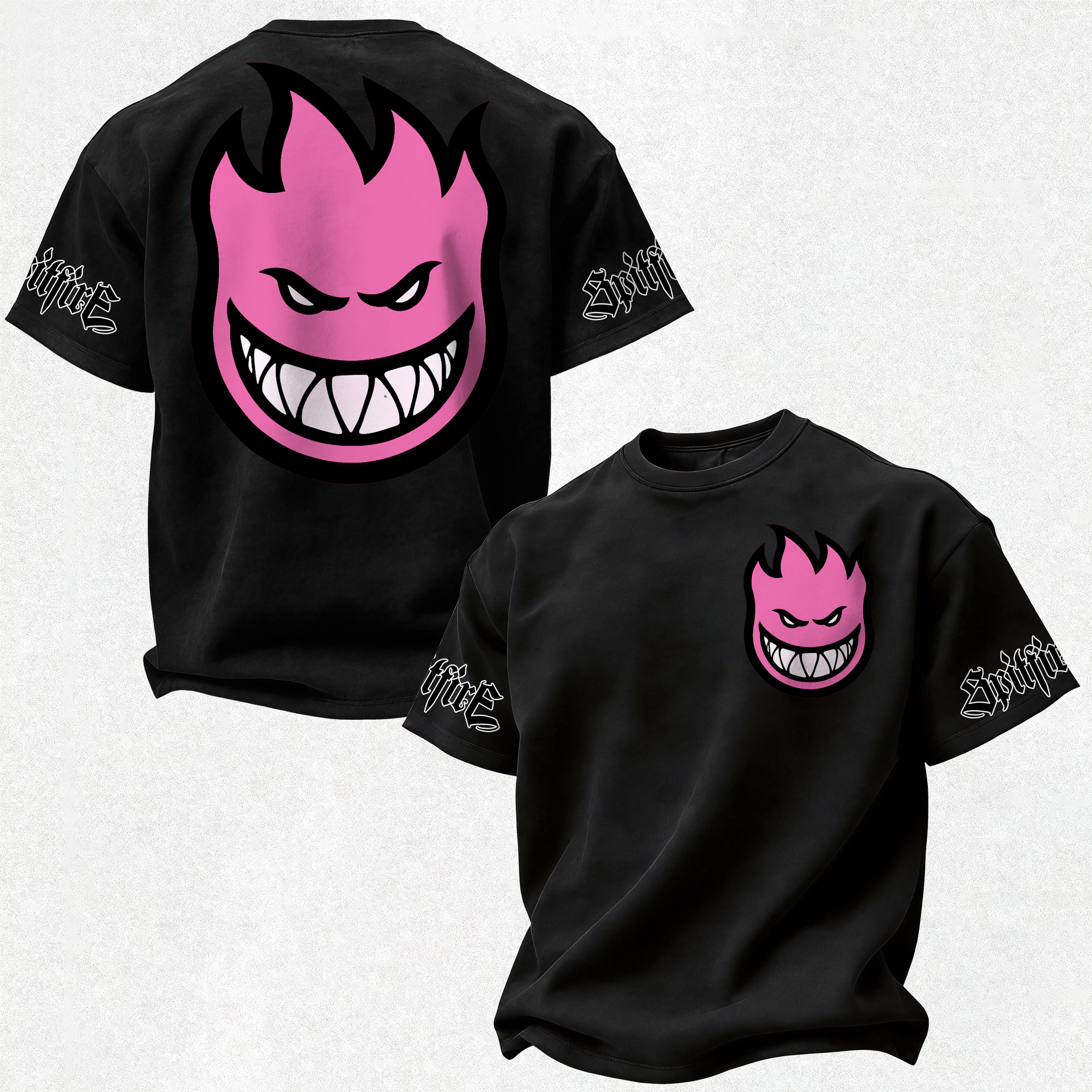 Spitfire Wheels Bighead Printed Oversized Unisex T-shirt Image - 4