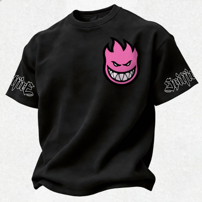 Spitfire Wheels Bighead Printed Oversized Unisex T-shirt Image - 5