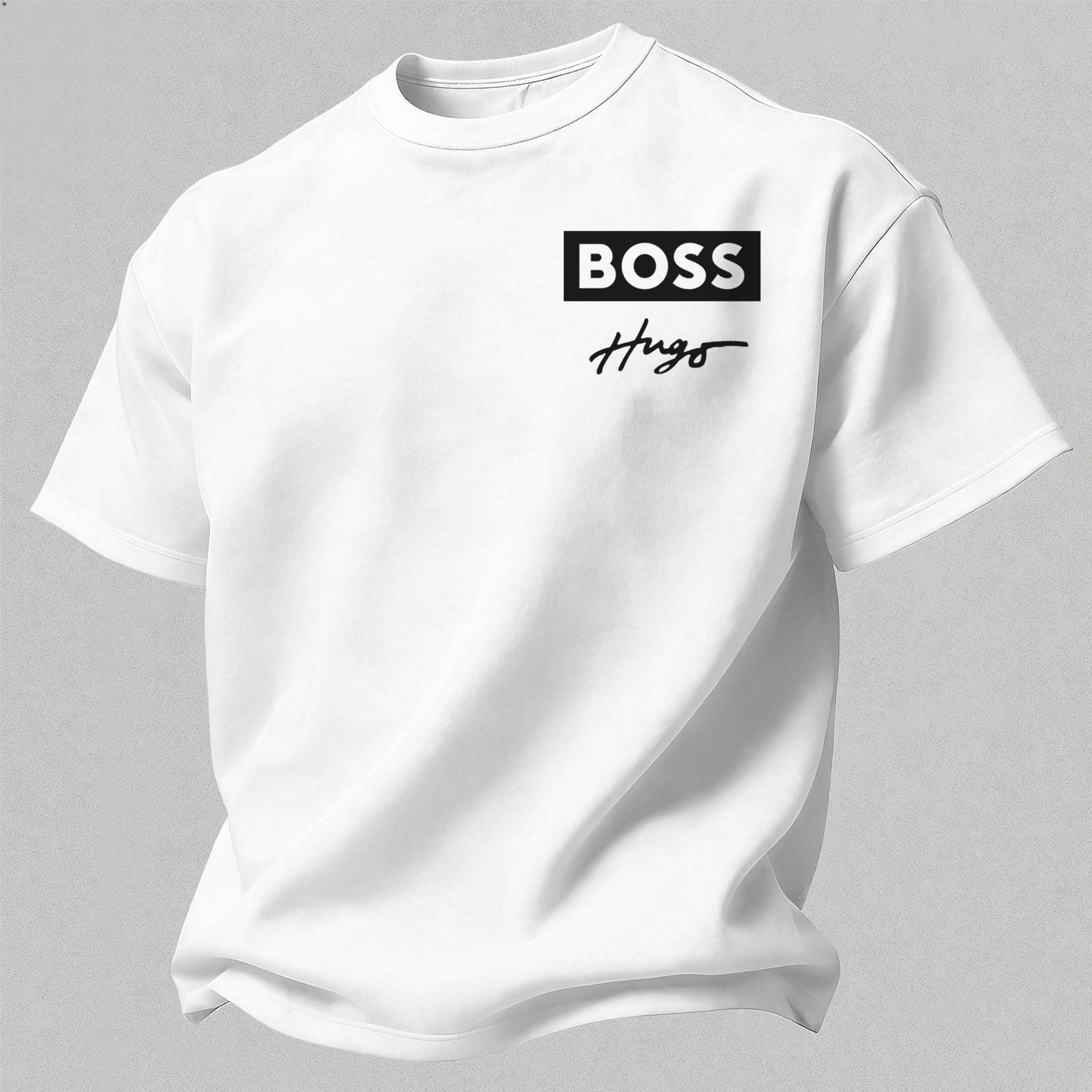 Vintage Letter Printed Oversized Unisex T-shirt Image - 2