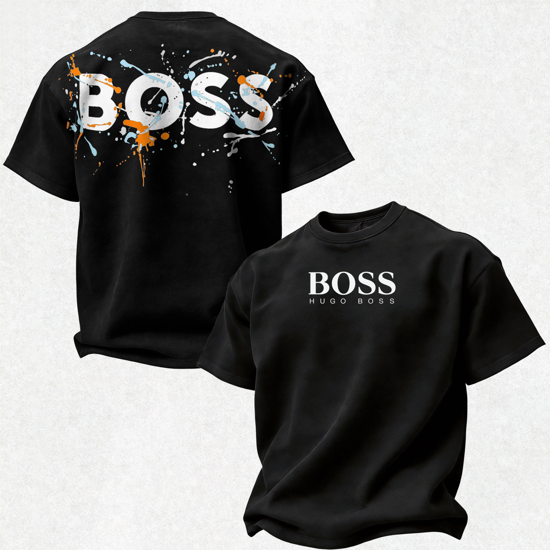 Hugo Boss Printed Oversized Unisex T-shirt Image - 4