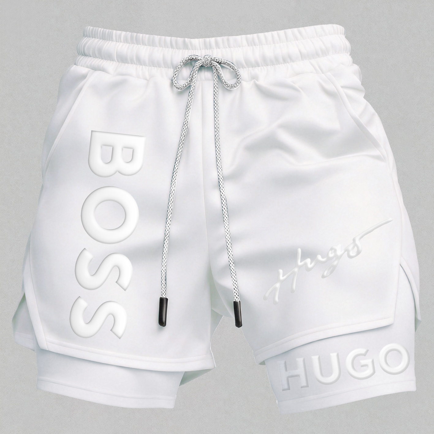 Street Letters Print Men's Shorts Image - 1