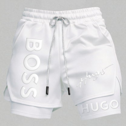 Street Letters Print Men's Shorts Image - 1