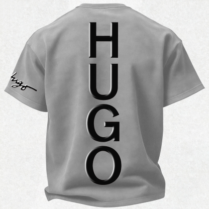 Casual Breathable Printed Oversized Unisex T-shirt Image - 45