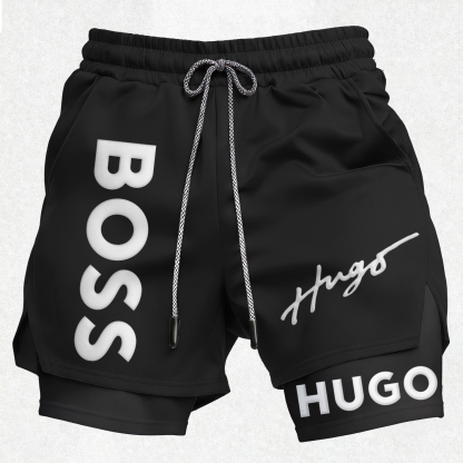 Street Letters Print Men's Shorts Image - 2