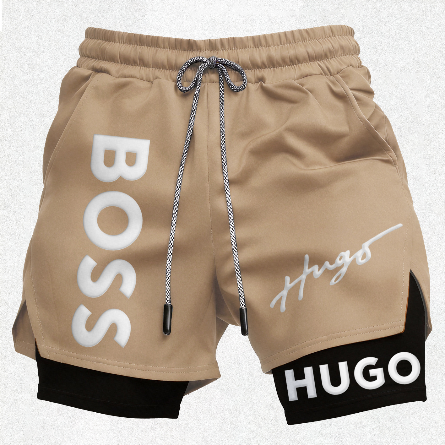 Street Letters Print Men's Shorts Image - 6