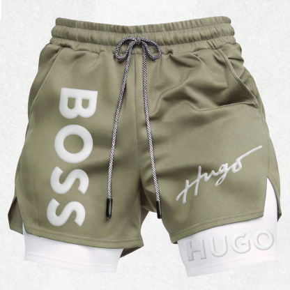 Street Letters Print Men's Shorts Image - 5