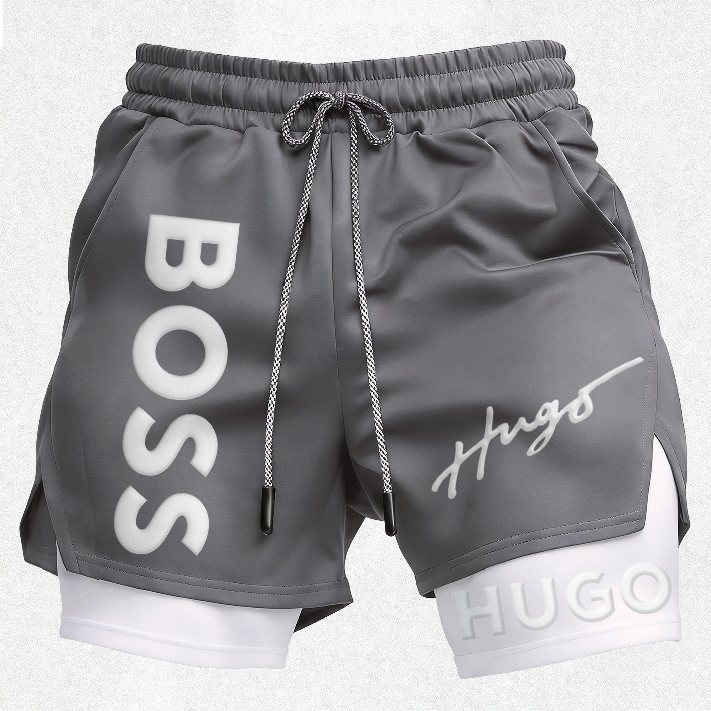 Street Letters Print Men's Shorts Image - 3