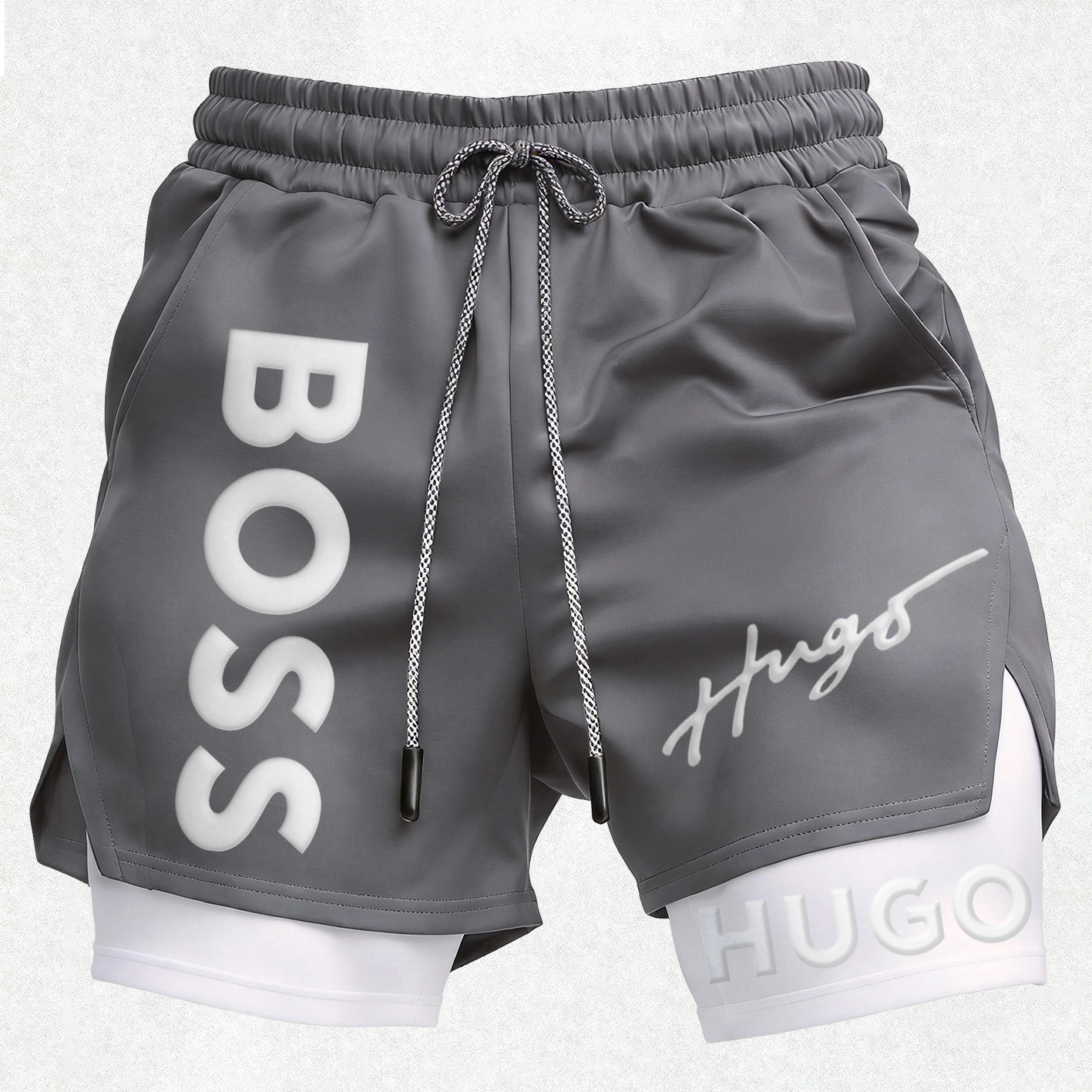 Street Letters Print Men's Shorts Image - 3