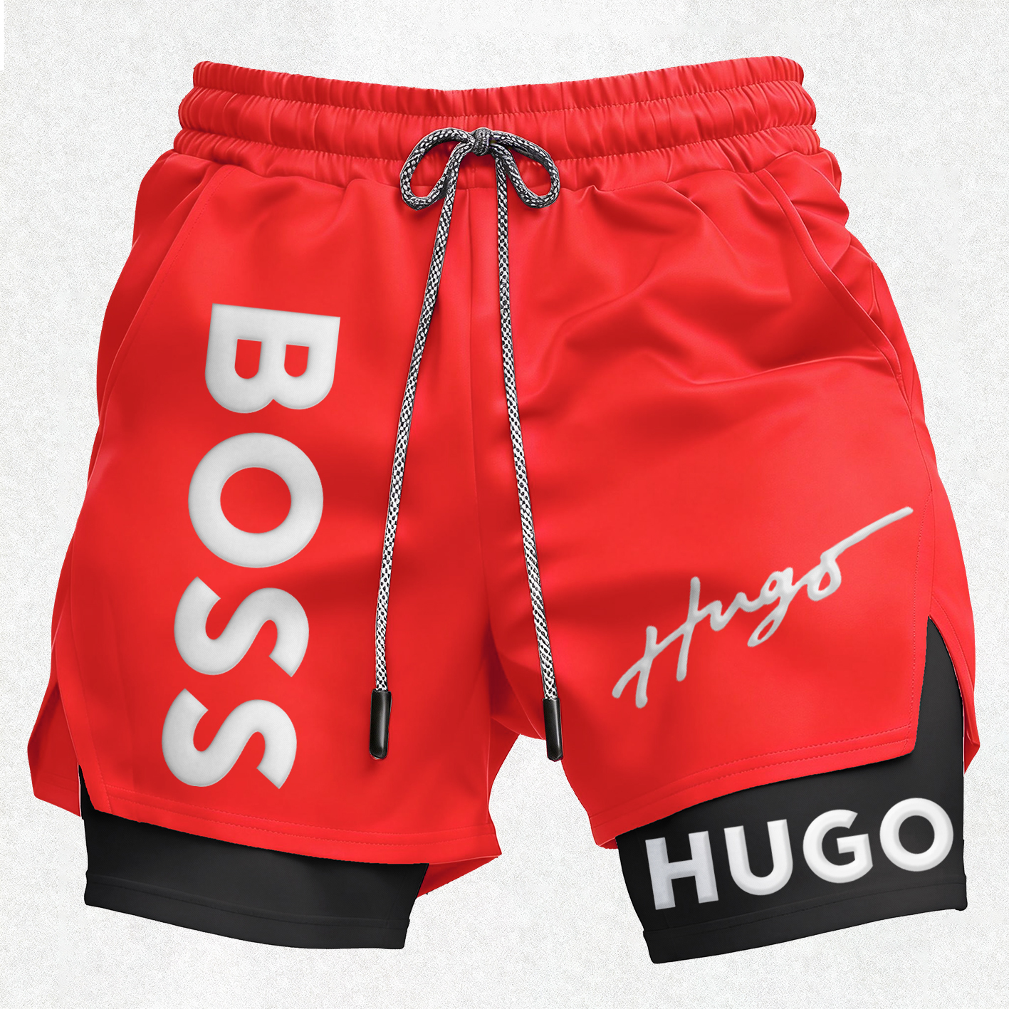 Street Letters Print Men's Shorts Image - 4