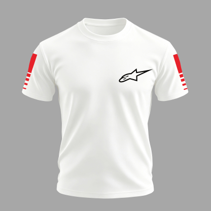 Racing Style Printed Oversized Unisex T-shirt Image - 2