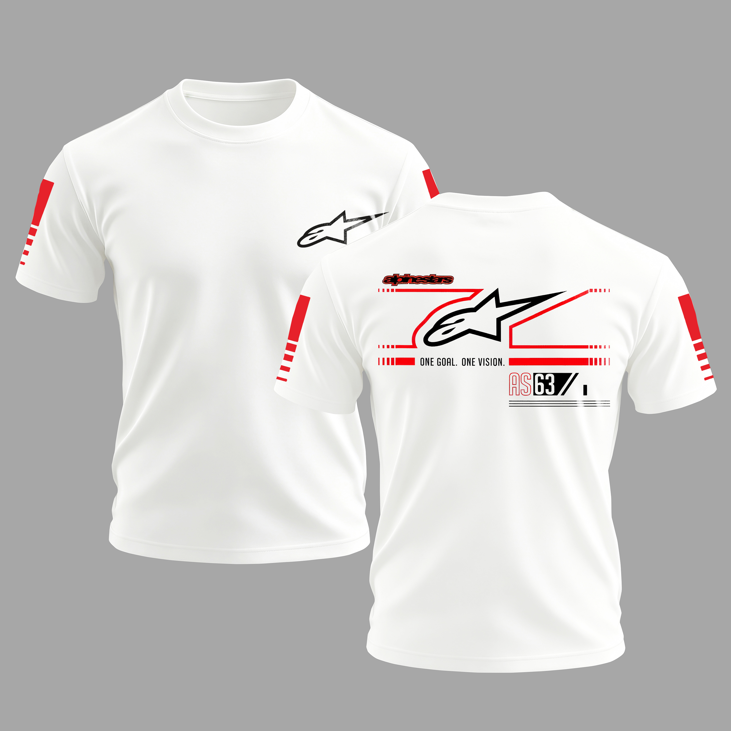 Racing Style Printed Oversized Unisex T-shirt Image - 1