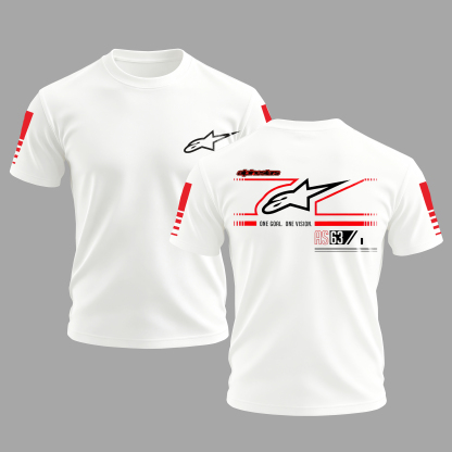 Racing Style Printed Oversized Unisex T-shirt Image - 1