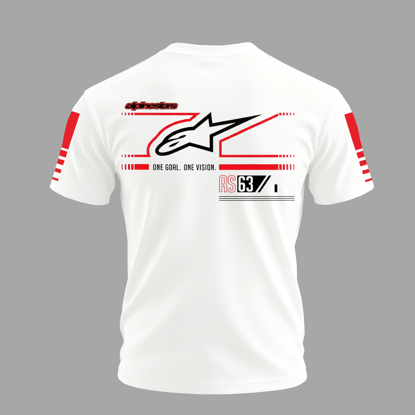 Racing Style Printed Oversized Unisex T-shirt Image - 3