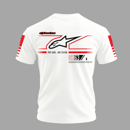 Racing Style Printed Oversized Unisex T-shirt Image - 3