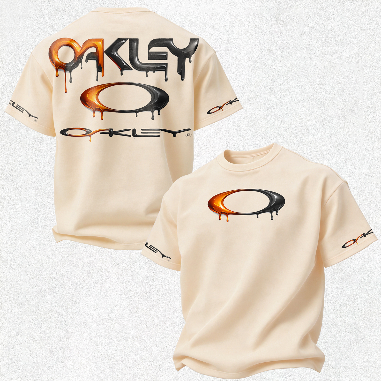 Youth Street Style Printed Oversized Unisex T-shirt Image - 10