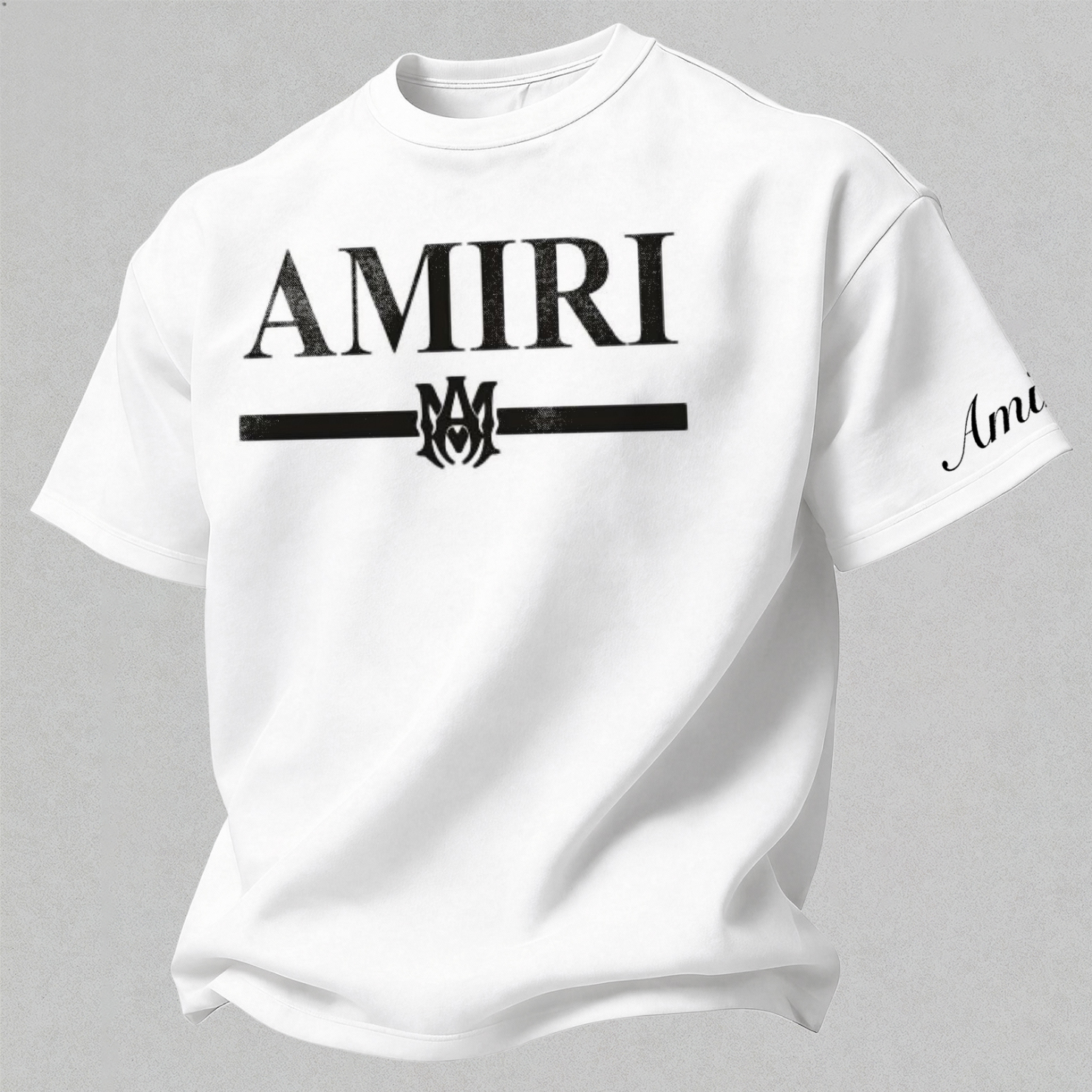 Gothic Monogram Printed Oversized Unisex T-shirt Image - 2