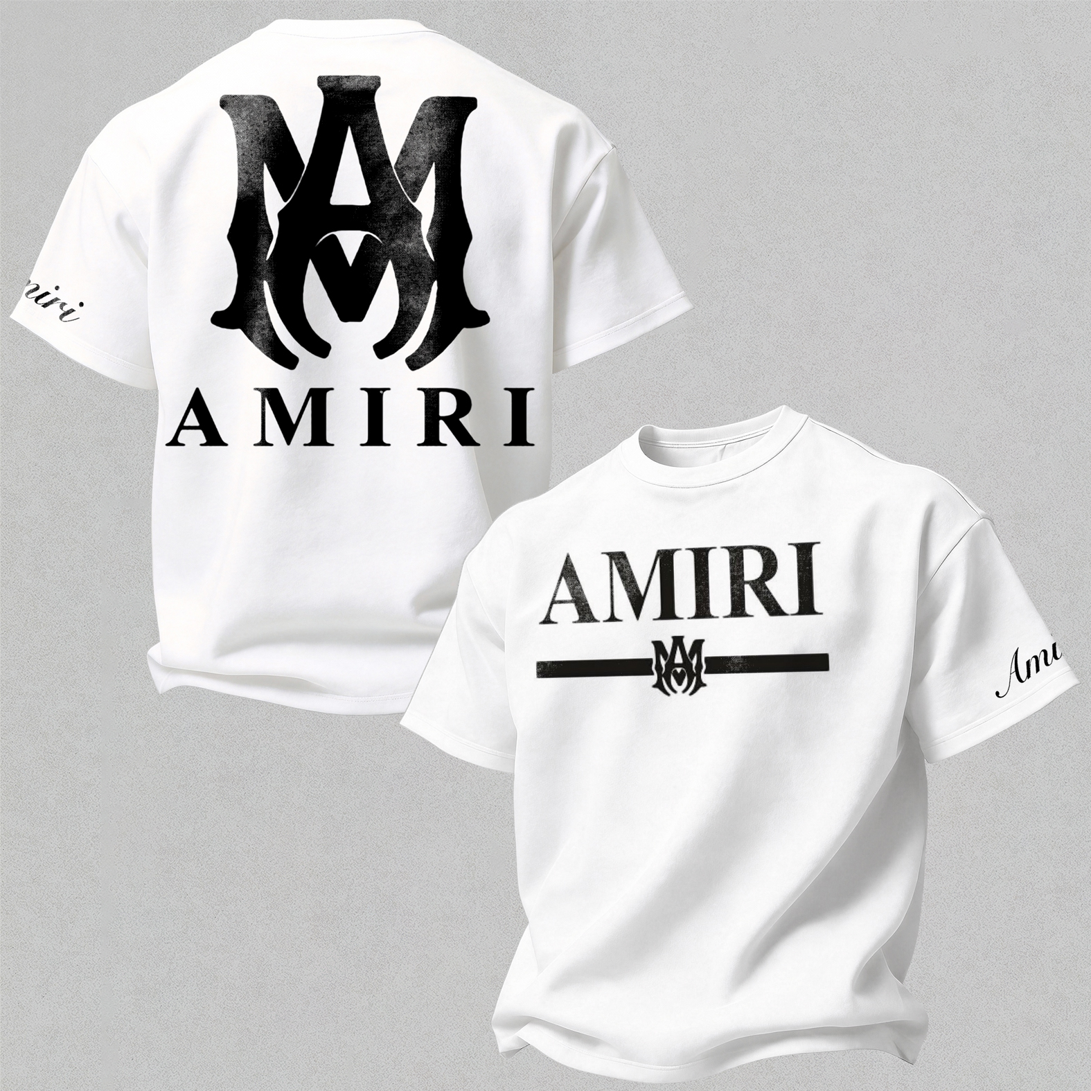 Gothic Monogram Printed Oversized Unisex T-shirt Image - 1