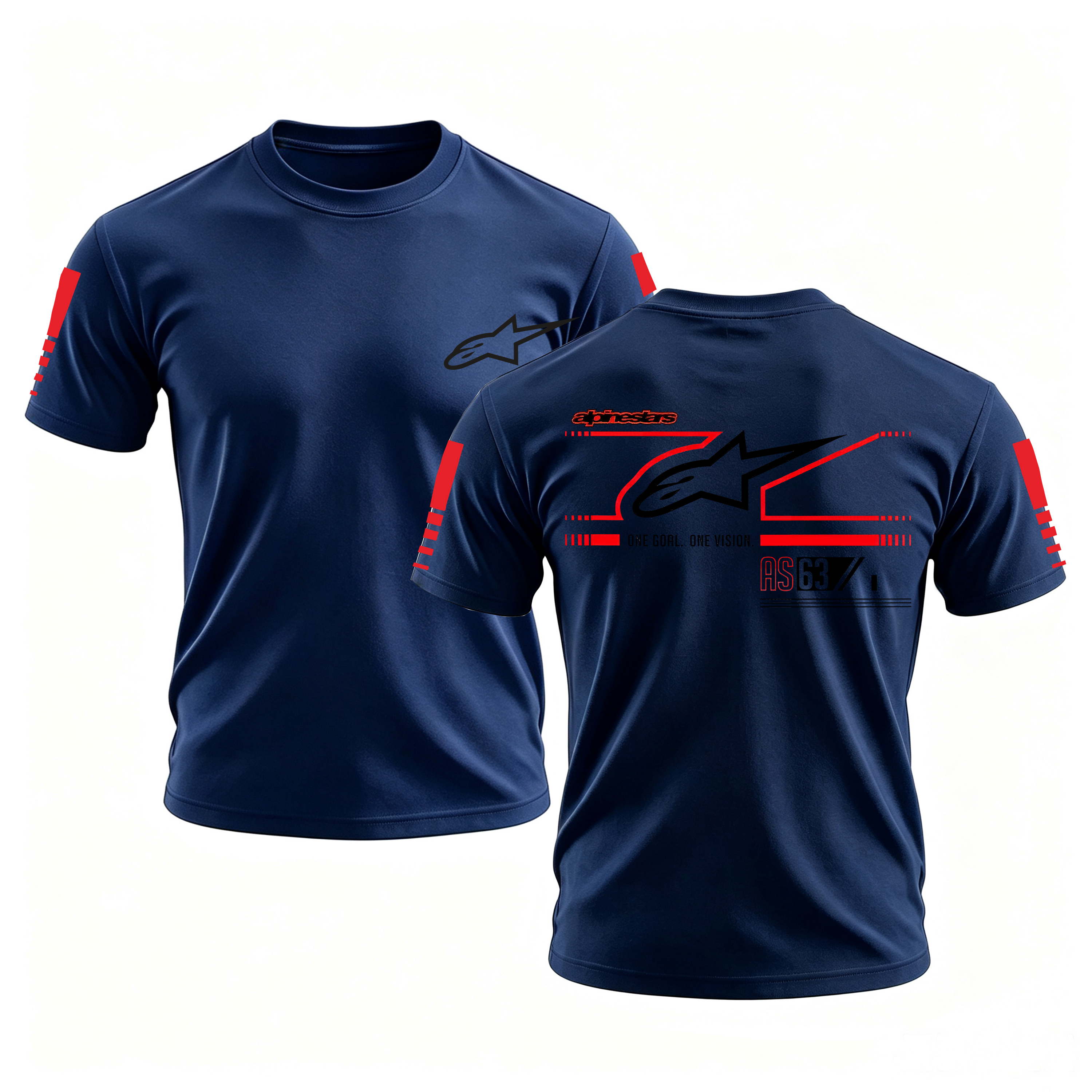Racing Style Printed Oversized Unisex T-shirt Image - 10