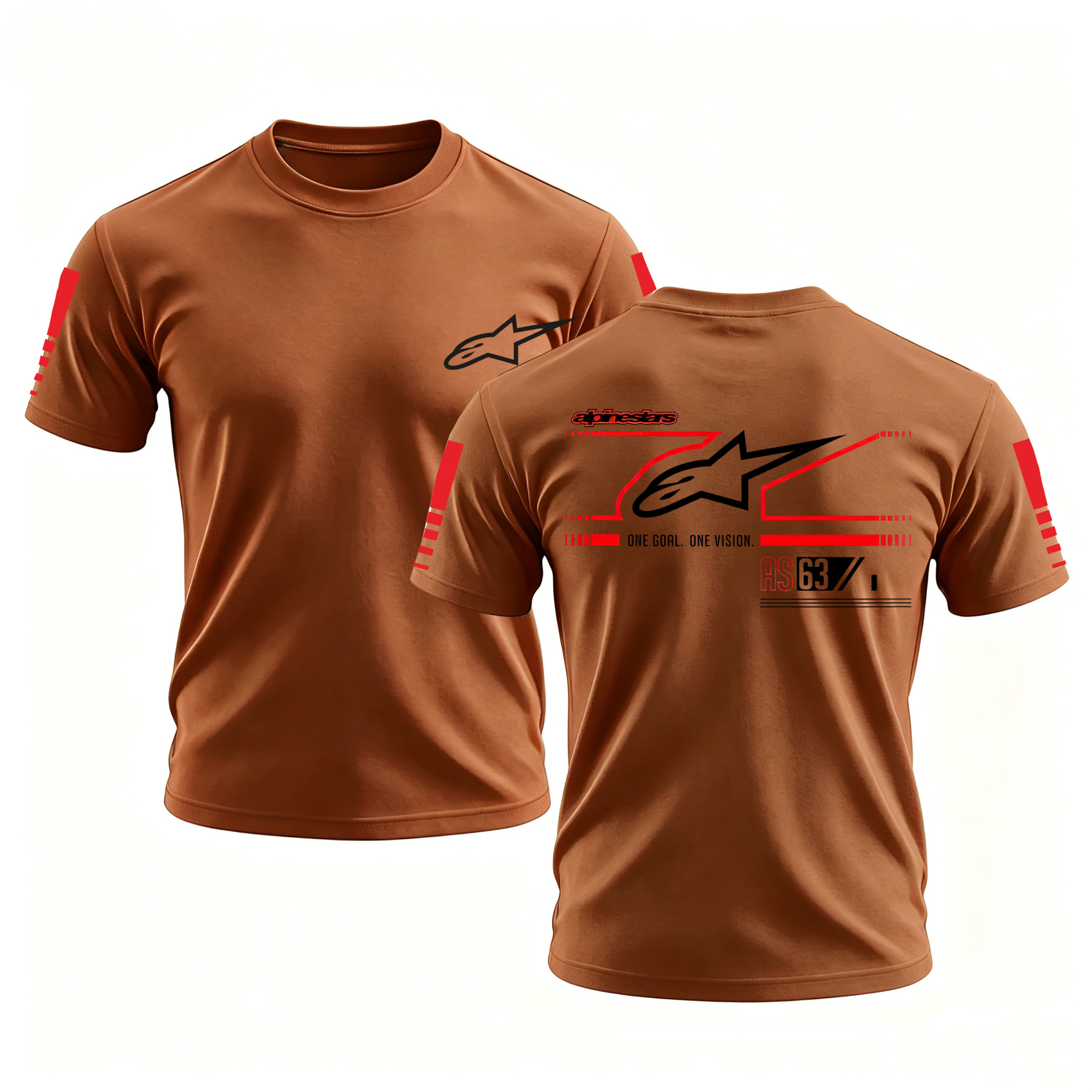 Racing Style Printed Oversized Unisex T-shirt Image - 7