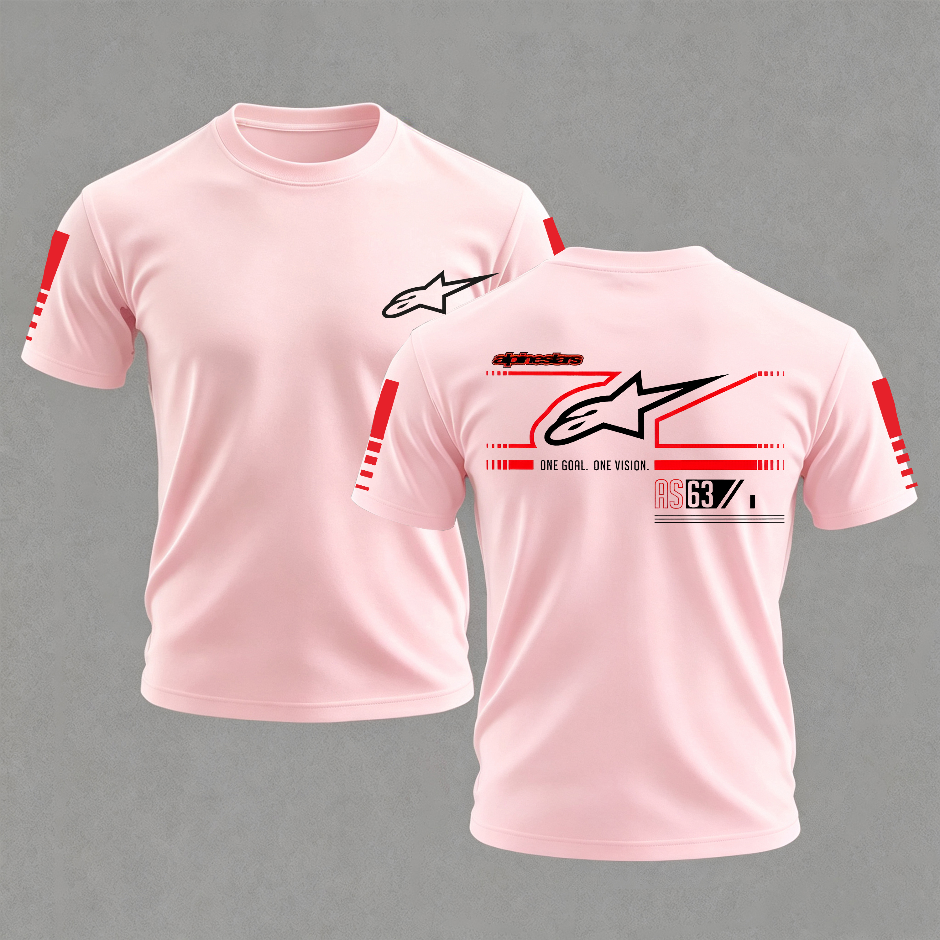 Racing Style Printed Oversized Unisex T-shirt Image - 4