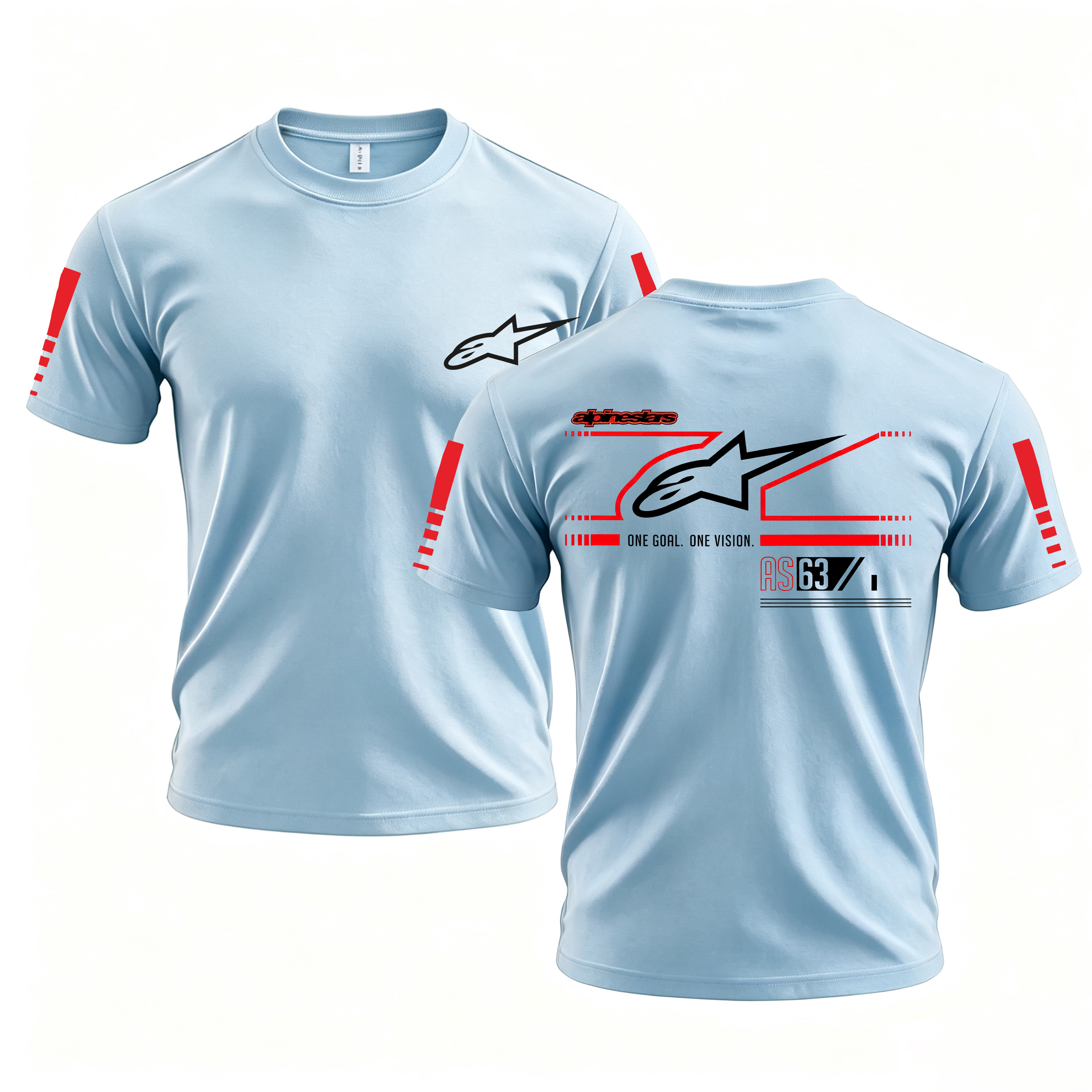 Racing Style Printed Oversized Unisex T-shirt Image - 13