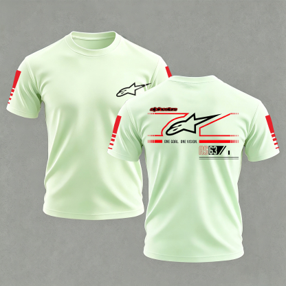 Racing Style Printed Oversized Unisex T-shirt Image - 19