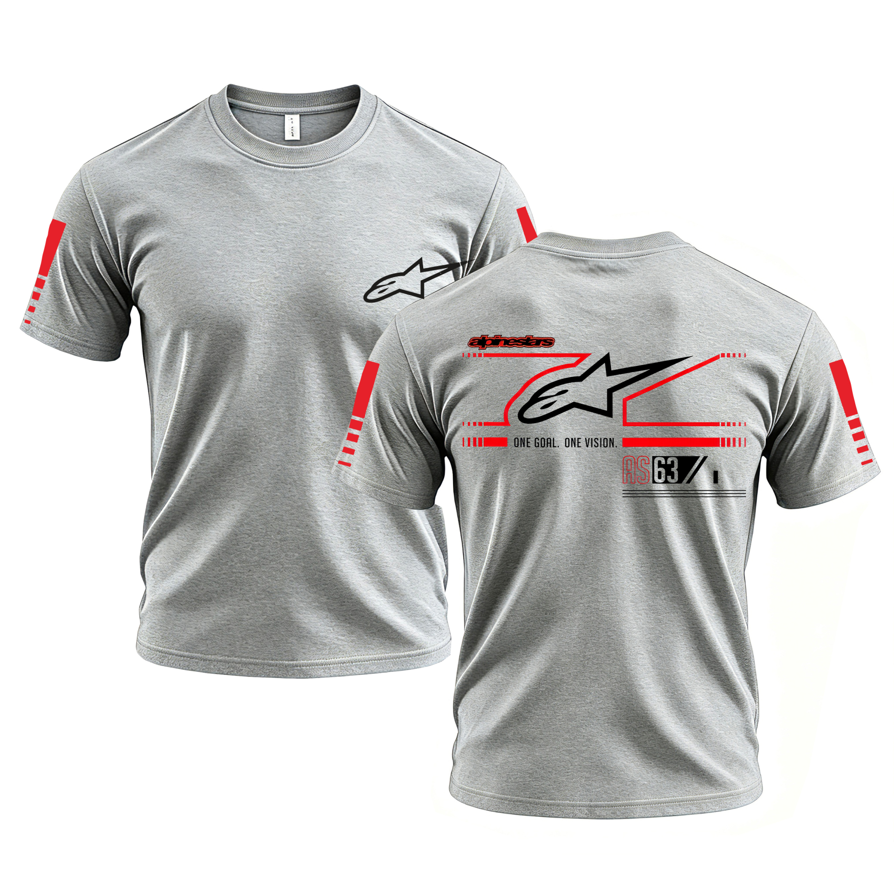 Racing Style Printed Oversized Unisex T-shirt Image - 25