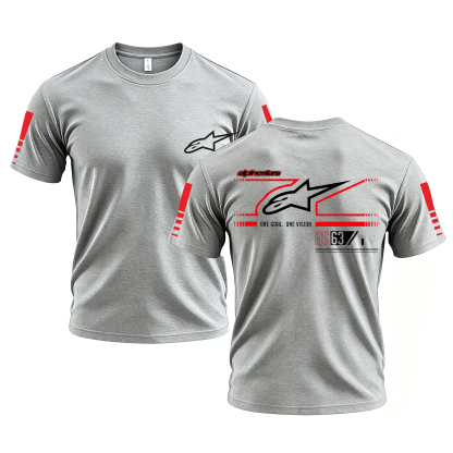 Racing Style Printed Oversized Unisex T-shirt Image - 25