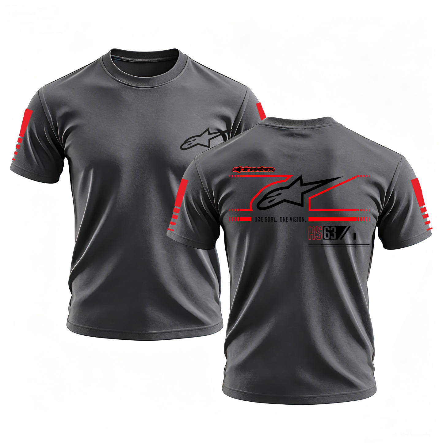 Racing Style Printed Oversized Unisex T-shirt Image - 16