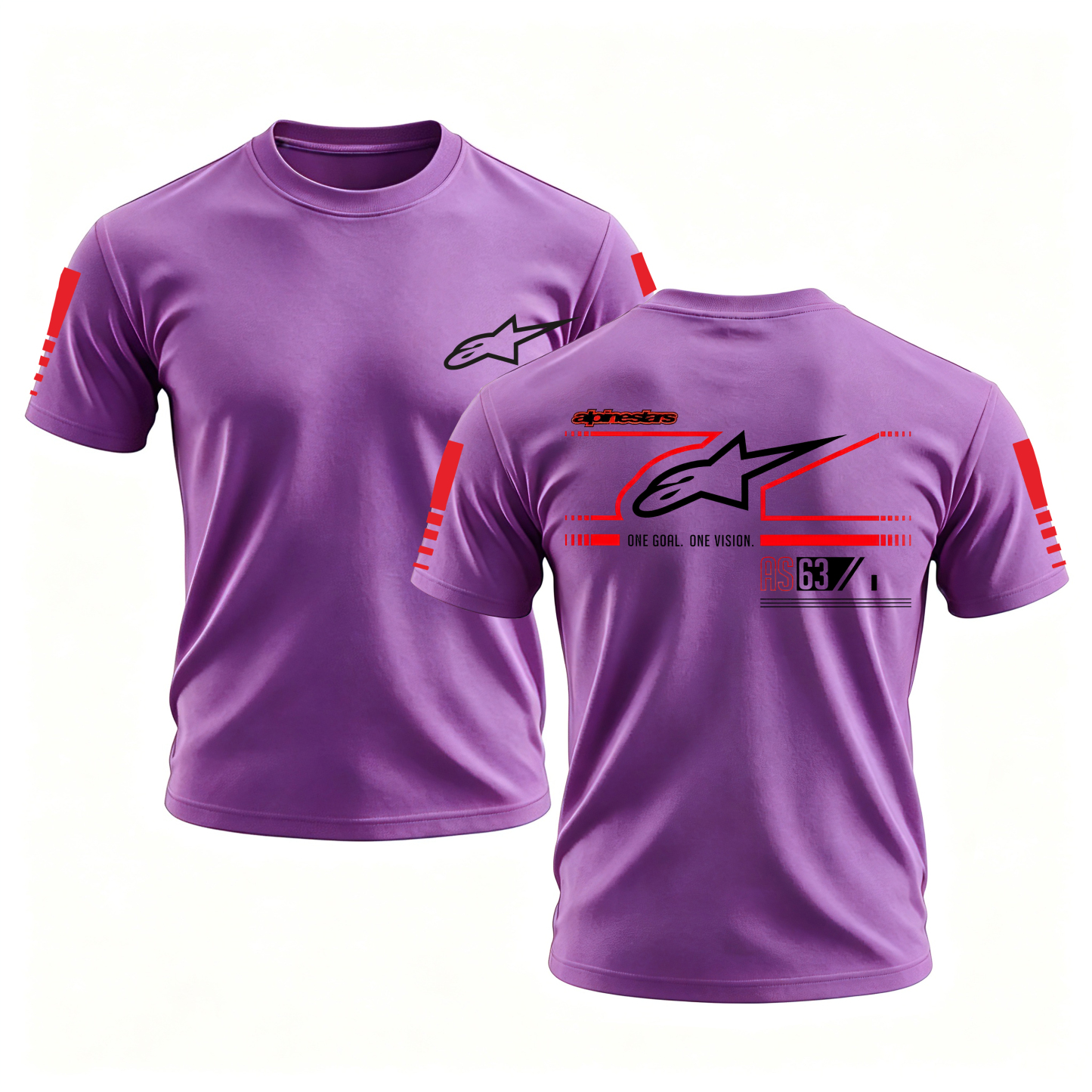 Racing Style Printed Oversized Unisex T-shirt Image - 22