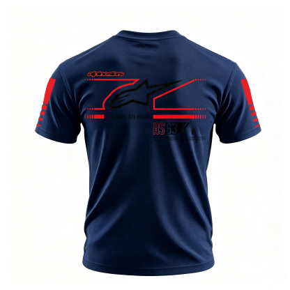 Racing Style Printed Oversized Unisex T-shirt Image - 12