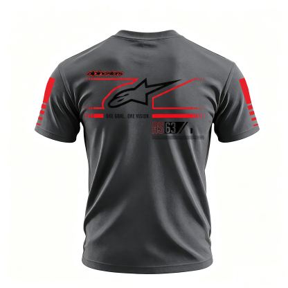 Racing Style Printed Oversized Unisex T-shirt Image - 18