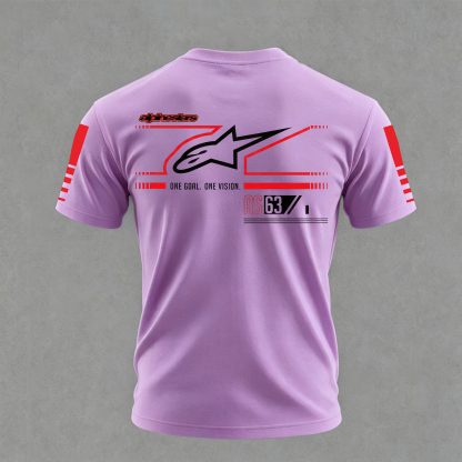 Racing Style Printed Oversized Unisex T-shirt Image - 24
