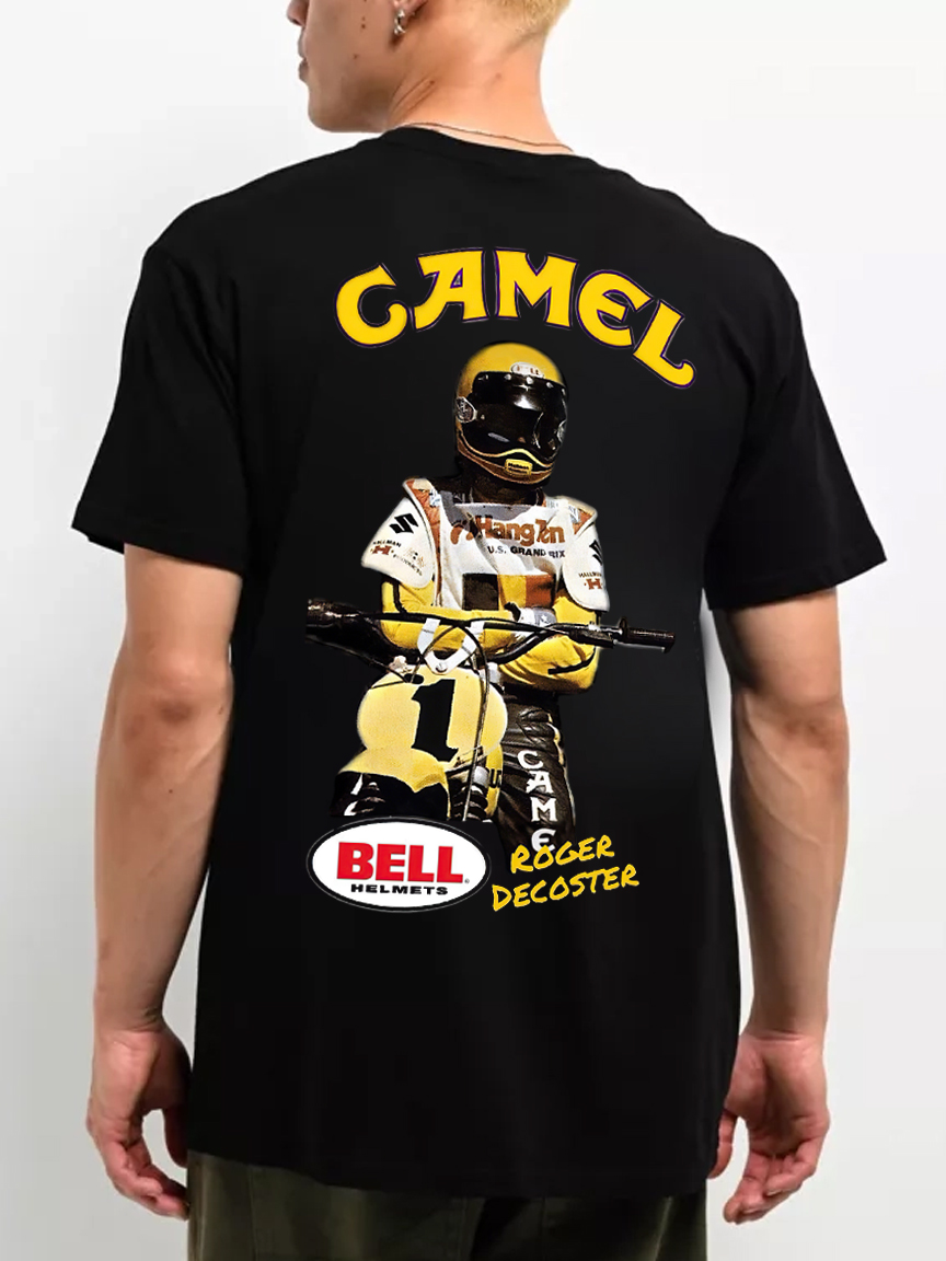 Camel Supercross Printed Unisex Oversized T-shirt