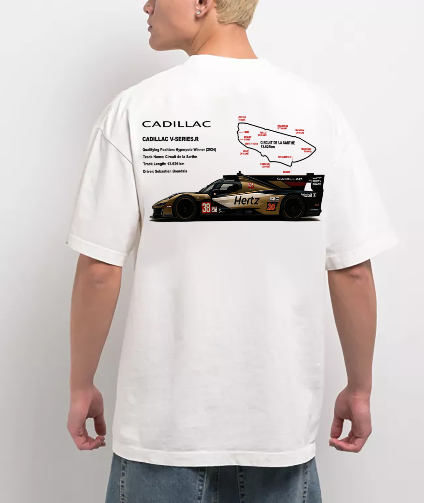 Cadillac V-Series Printed Oversized Unisex T-shirts