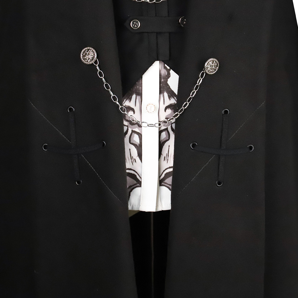 YLF Dress Original Lolita Winter Cape Coat - Black Fairy Tale Overcoat and Vest Black Jacket