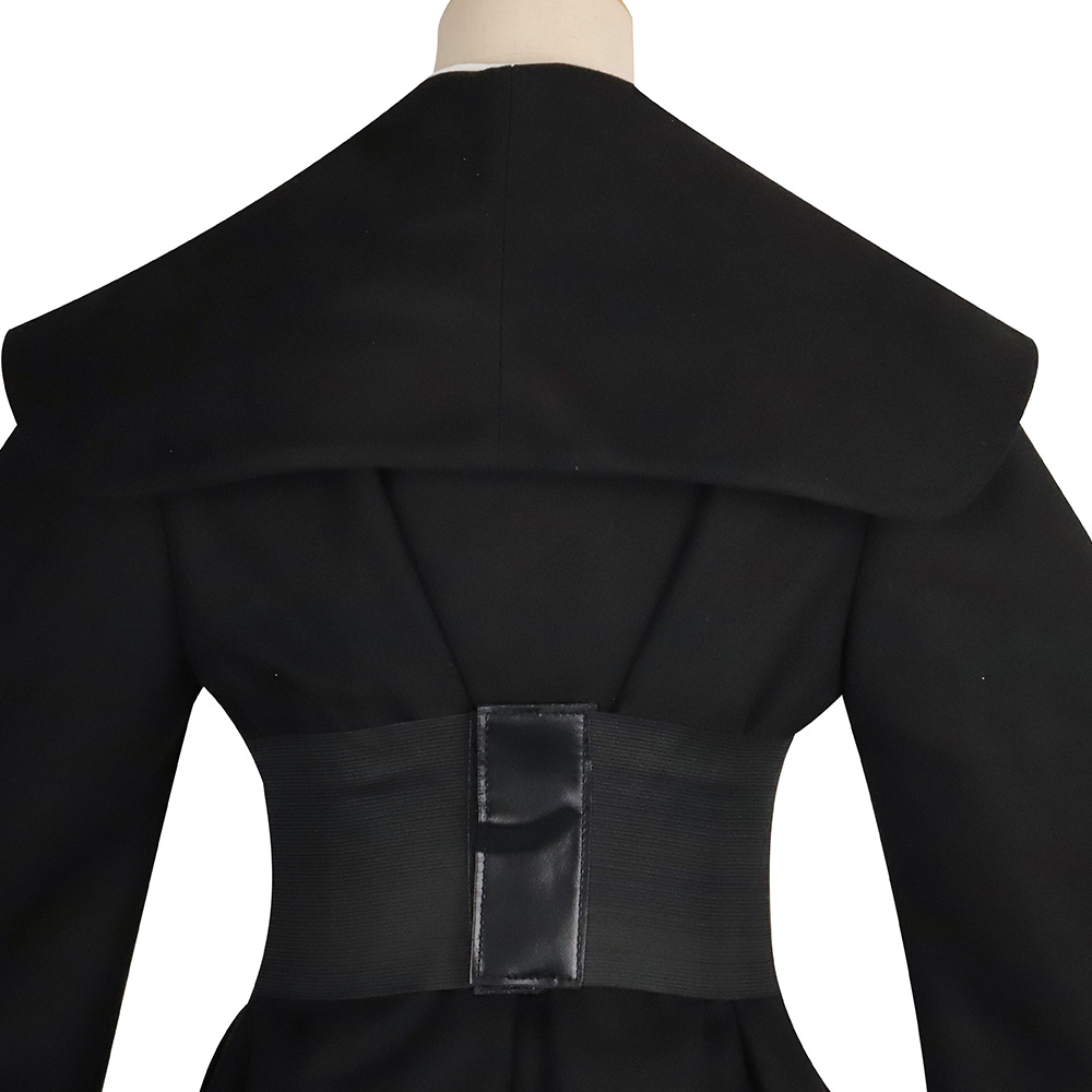 YLF Dress Original Lolita Winter Cape Coat - Black Fairy Tale Overcoat and Vest Black Jacket
