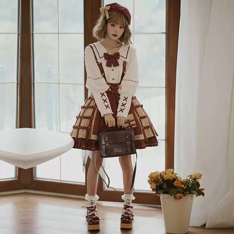 YLF Dress Original Lolita Winter Full Set Coat - Black Fairy Tale Overcoat and Vest Black Jacket