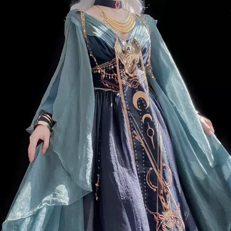 YLF Dress Original Hanfu OP Skirt- Fairy Tale Overcoat and Vest Black Jacket