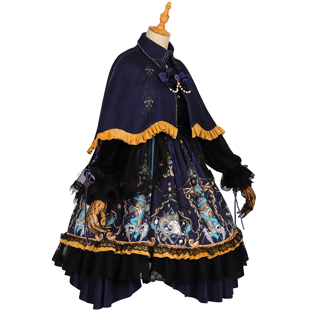 YLF Dress Halloween Original Lolita Divine Redemption OP Type II Retro Gothic Darkness Style