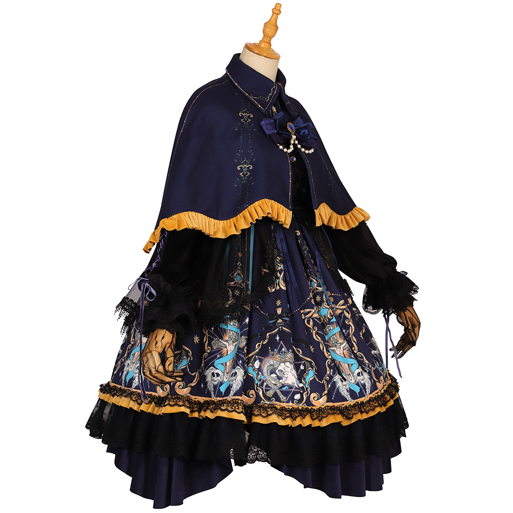 YLF Dress Halloween Original Lolita Divine Redemption OP Type II Retro Gothic Darkness Style