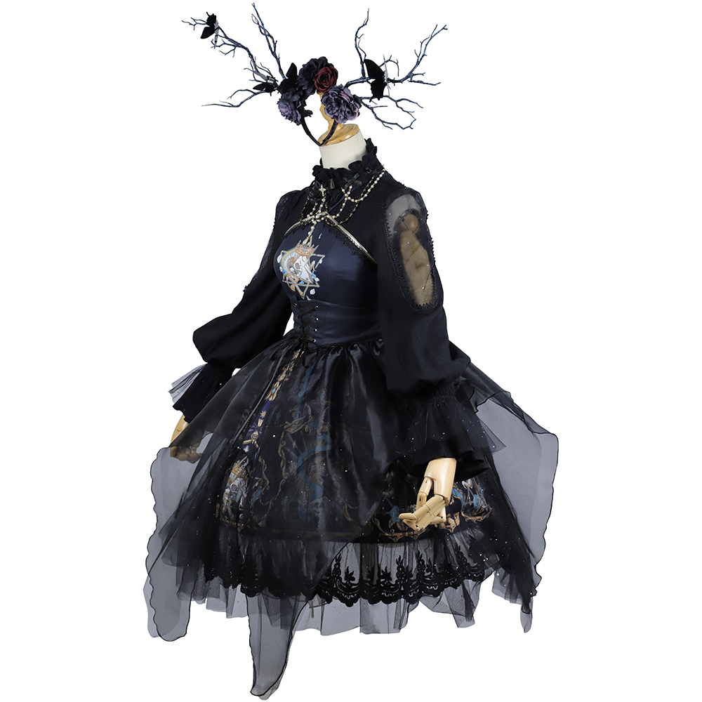  YLF Dress Halloween Original Lolita "Divine Redemption" JSK Dress - Vintage Gothic Dark Lolita