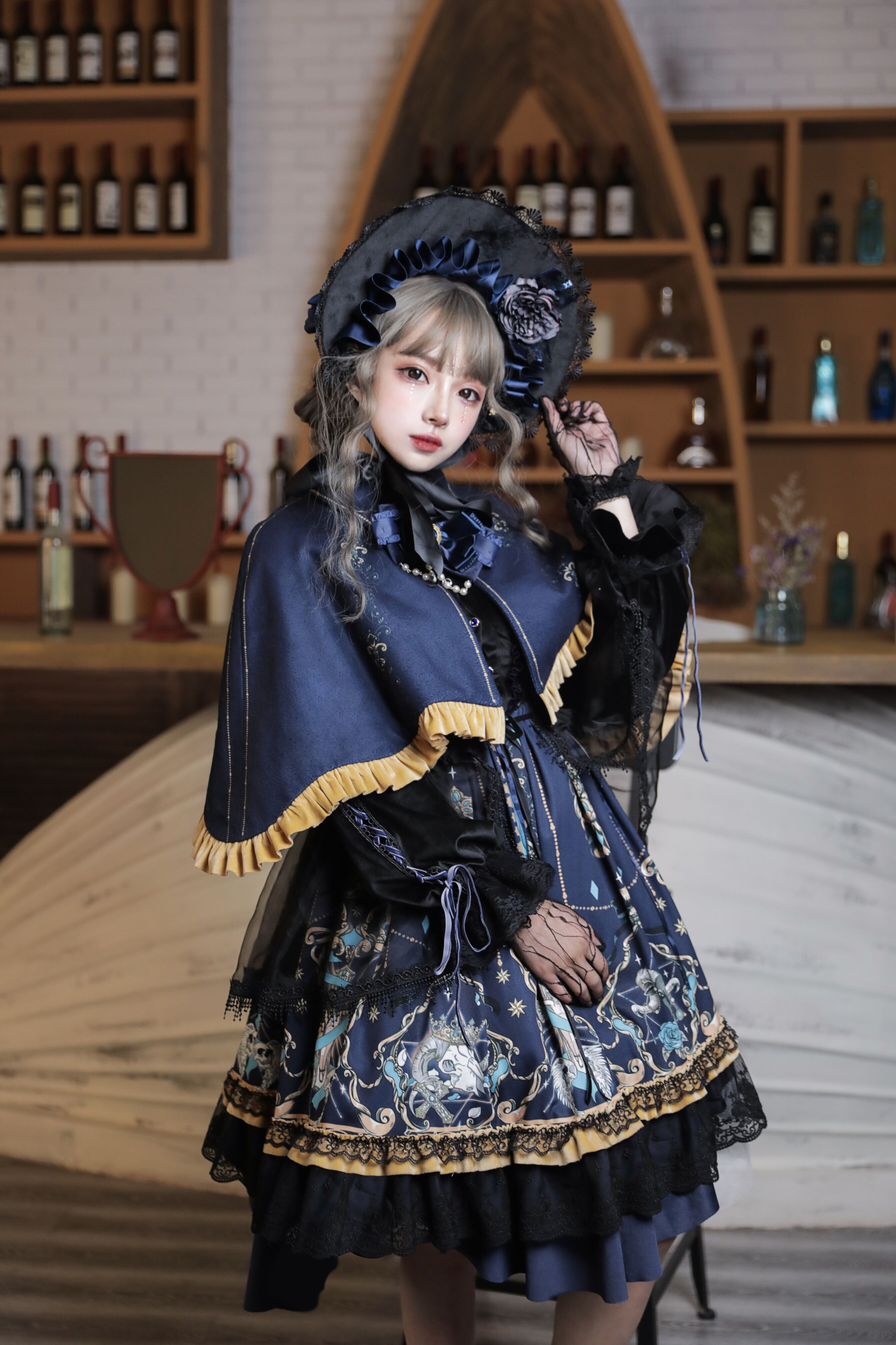 YLF Dress Halloween Original Lolita Divine Redemption OP Type II Retro Gothic Darkness Style